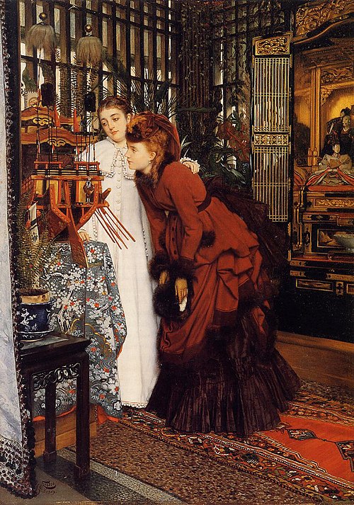 Young Women Looking at Japanese Articles, 1869, James Tissot