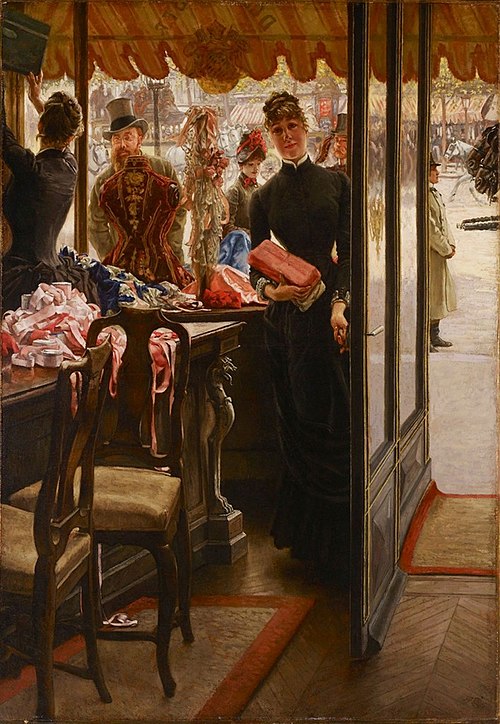 La Demoiselle de magasin, 1883, James Tissot