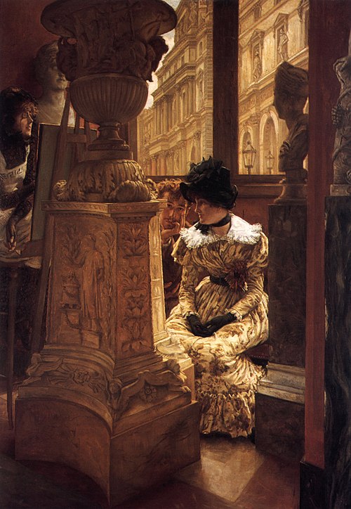 En el Louvre (L’Esthetique), 1884, James Tissot