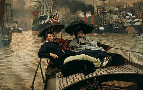 On the Thames, 1876, James Tissot
