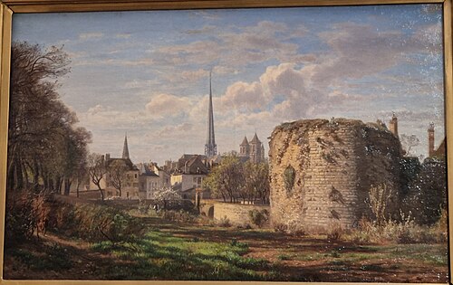 Vue du château de Dijon, , Pierre-Alexandre Jeanniot