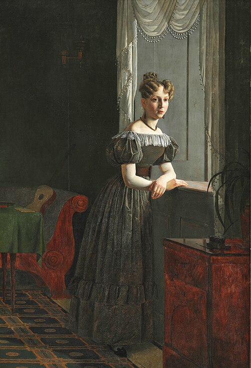 Portrait of Købke's sister Conradine Købke, 1830, Christen Købke