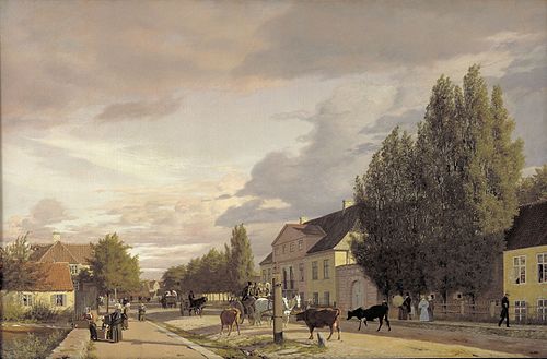 Élémetnts d'Østerbro dans l'éclairage du matin, 1836, Christen Købke