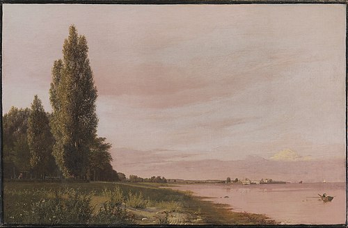 View of the Bay near the Copenhagen Limekiln Looking North. A Quiet Summer Afternoon, 1837, Christen Købke