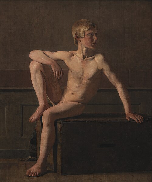 Nude Figure. Sitting Boy, 1833, Christen Købke