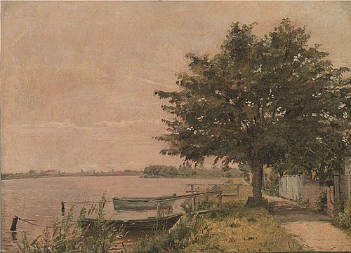 View of Dosseringen towards Nørrebro, 1843, Christen Købke