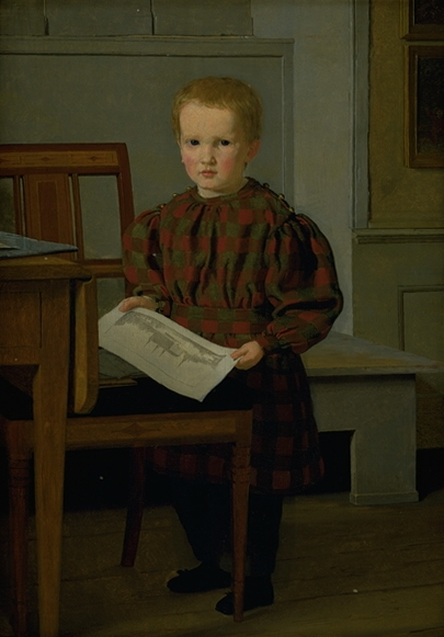 The Painter C.W. Eckersberg's Son Julius in his Fathers Studio, 1831, Christen Købke