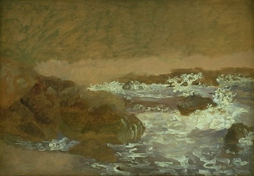 Surf on a Rocky Coast, Marina Piccola, Capri, 1839, Christen Købke