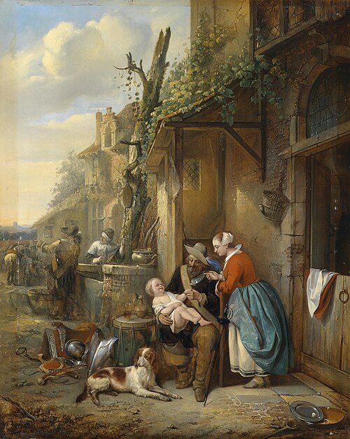 Rast der Landsknechte, 1847, Adrien Joseph Verhoeven-Ball