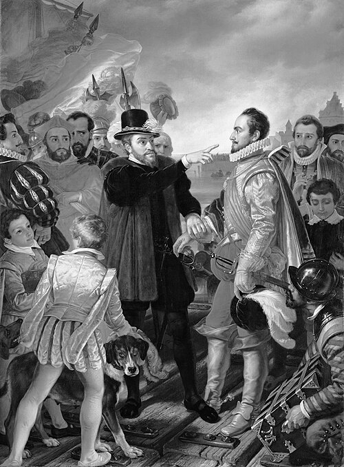 Philip II, King of Spain, Reproaches William I, Prince of Orange, in Vlissingen upon his Departure f, 1832, Cornelis Kruseman