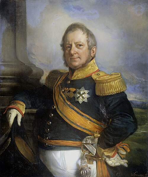 Portrait of Hendrik Merkus, Baron de Kock, Army Commandant and after 1826 Lieutenant Governor-Genera, 1835, Cornelis Kruseman