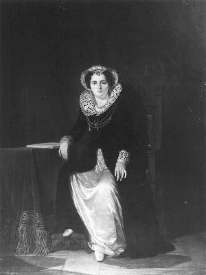 Portrait of Geertruida Jacoba Hilverdink (1786-1827) in the character of Maria Stuart, 1820, Cornelis Kruseman