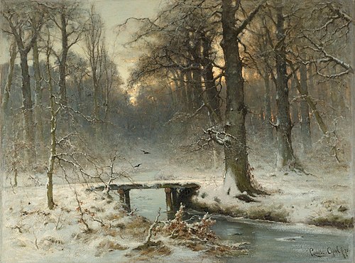 A January Evening in the Woods of The Hague, 1875, Louis Apol