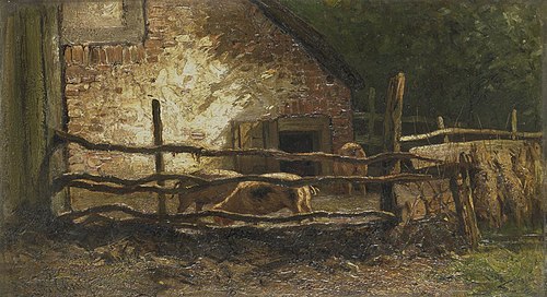 Pigs in a Sty, 1890, Louis Apol