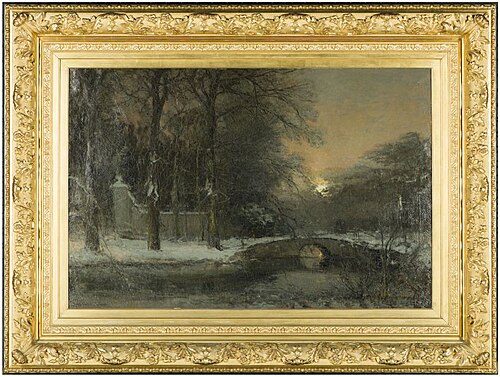 Sneeuwgezicht bij donker, 1899, Louis Apol