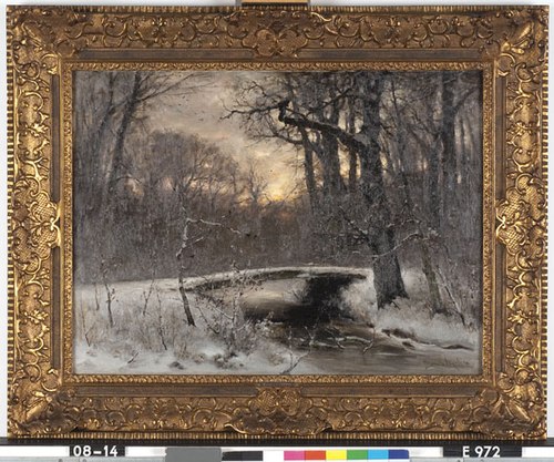 Besneeuwd bos, 1885, Louis Apol