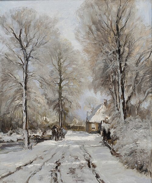 Winterlandschap bij Mariahoeve, Den Haag, 1885, Louis Apol