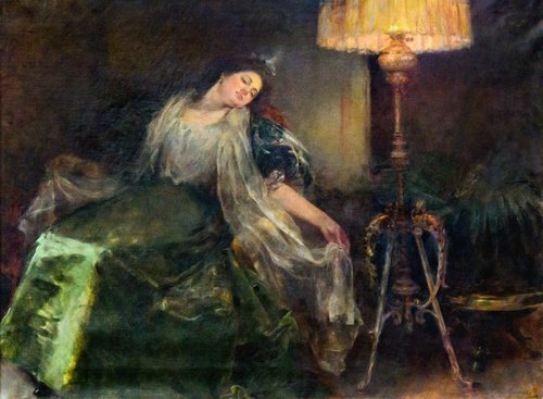 Dona adormida, 1895, José Garnelo y Alda