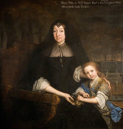 Lady Mary Bagot and Granddaughter Mary, Later Lady Parker, , John Michael Wright