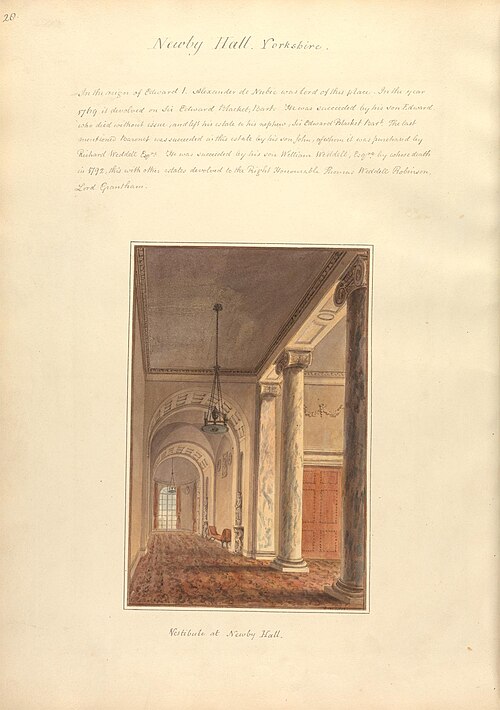 Vestibule at Newby Hall, 1813, George Stubbs