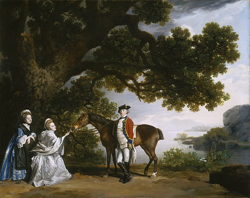 Captain Samuel Sharpe Pocklington with His Wife, Pleasance, and possibly His Sister, Frances, 1769, George Stubbs