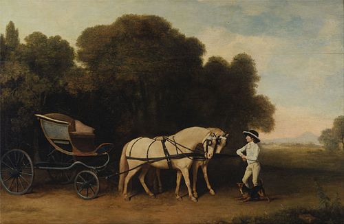Phaeton with a Pair of Cream Ponies and a Stable-Lad, 1780, George Stubbs