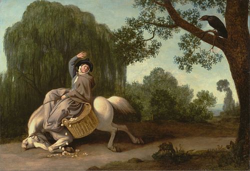 La Femme du fermier et le corbeau, 1786, George Stubbs