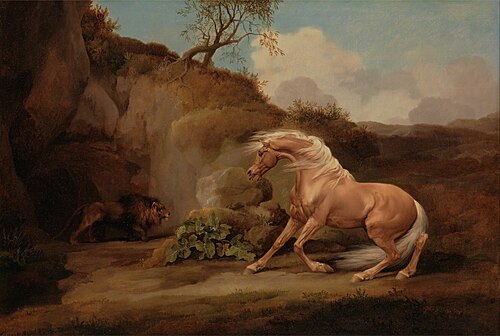 Horse Frightened by a Lion, 1762, George Stubbs