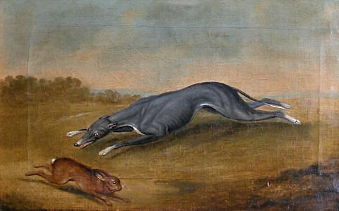 Untitled (Hound Chasing a Hare), 1765, George Stubbs
