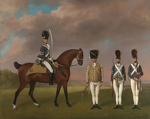 Soldiers of the 10th Light Dragoons, 1793, George Stubbs