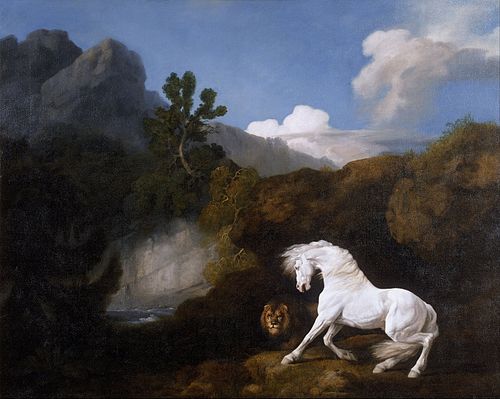 Horse Frightened by a Lion, 1770, George Stubbs