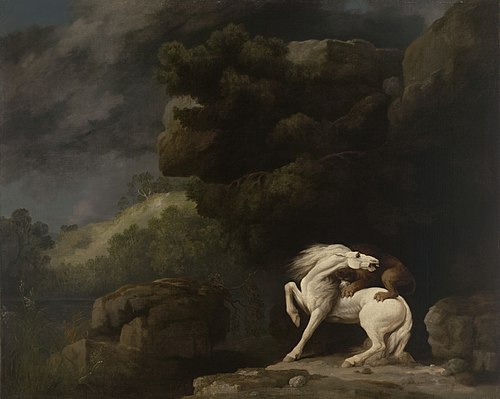 A Lion Attacking a Horse, 1770, George Stubbs