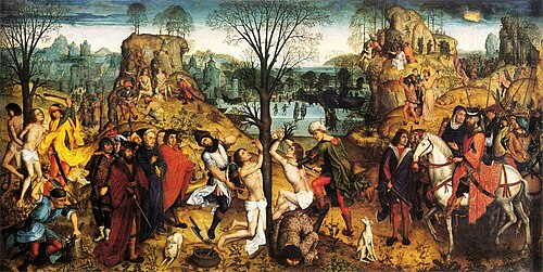 Le martyre des saints Crépin et Crespin (détail)., 1494, Aert van den Bossche
