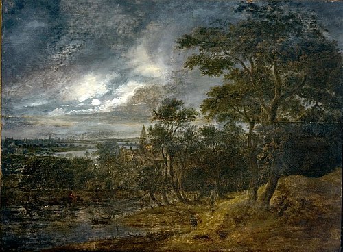 Paisaje nocturno, 1650, Aernout van der Neer