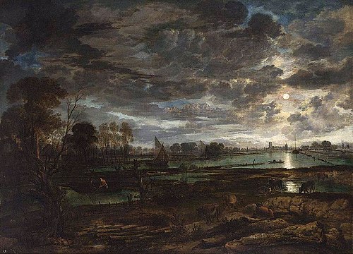River Landscape, 1650, Aernout van der Neer