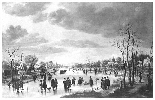 skating, 1628, Aernout van der Neer