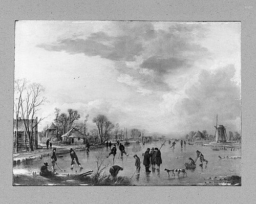 winter viewscape, 1628, Aernout van der Neer