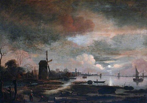 Landscape, Moonlight, , Aernout van der Neer
