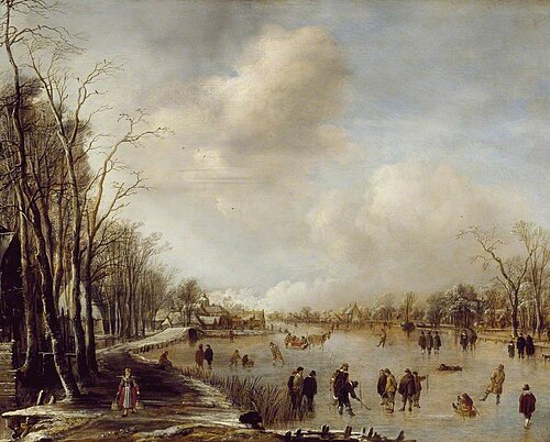 Winter Landscape, 1645, Aernout van der Neer