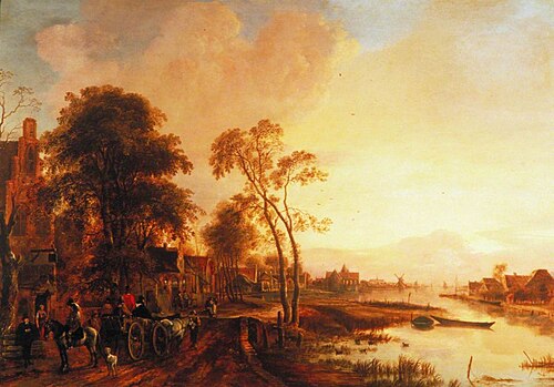 Evening Landscape, 1660, Aernout van der Neer