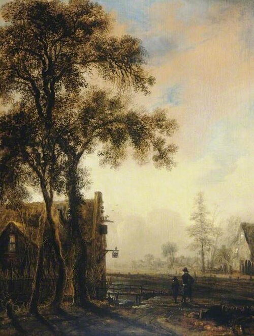 Village Landscape at Dusk, , Aernout van der Neer