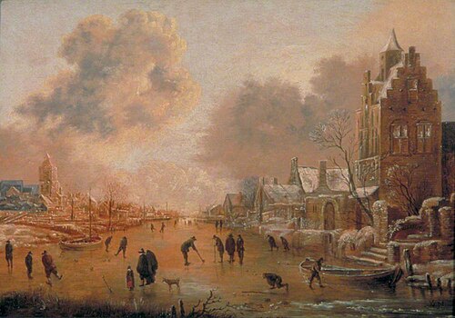 A Canal in Winter, , Aernout van der Neer