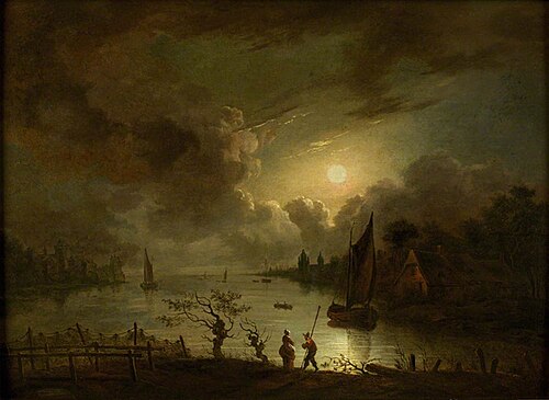 Moonlit Shore, , Aernout van der Neer