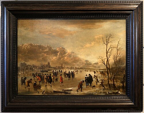scène de patinage, 1650, Aernout van der Neer