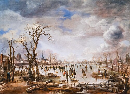 Winterlandschaft mit Eisvergnügen, , Aernout van der Neer