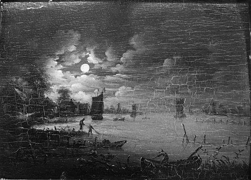 Moonlight, 1647, Aernout van der Neer