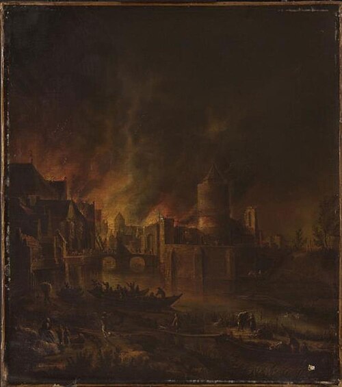 Fire at Night, 1675, Aernout van der Neer