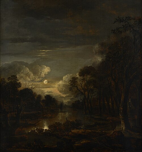 River Landscape with Woodcutters, 1641, Aernout van der Neer