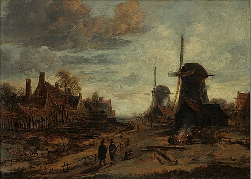 Mills by Evening, 1647, Aernout van der Neer