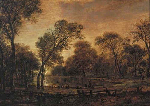Landscape at Evening, 1647, Aernout van der Neer